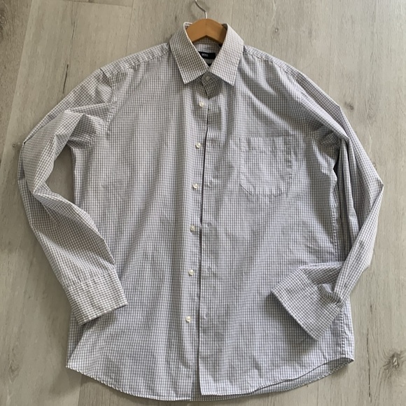 Boss Hugo‎ boss Regular fit windowpane print button down shirt black white - Picture 11 of 11